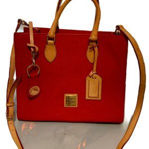 Dooney and Bourke Red Janine Leather Satchel
